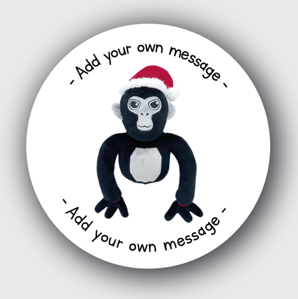 24 Personalised Christmas Stickers Gorilla Tag